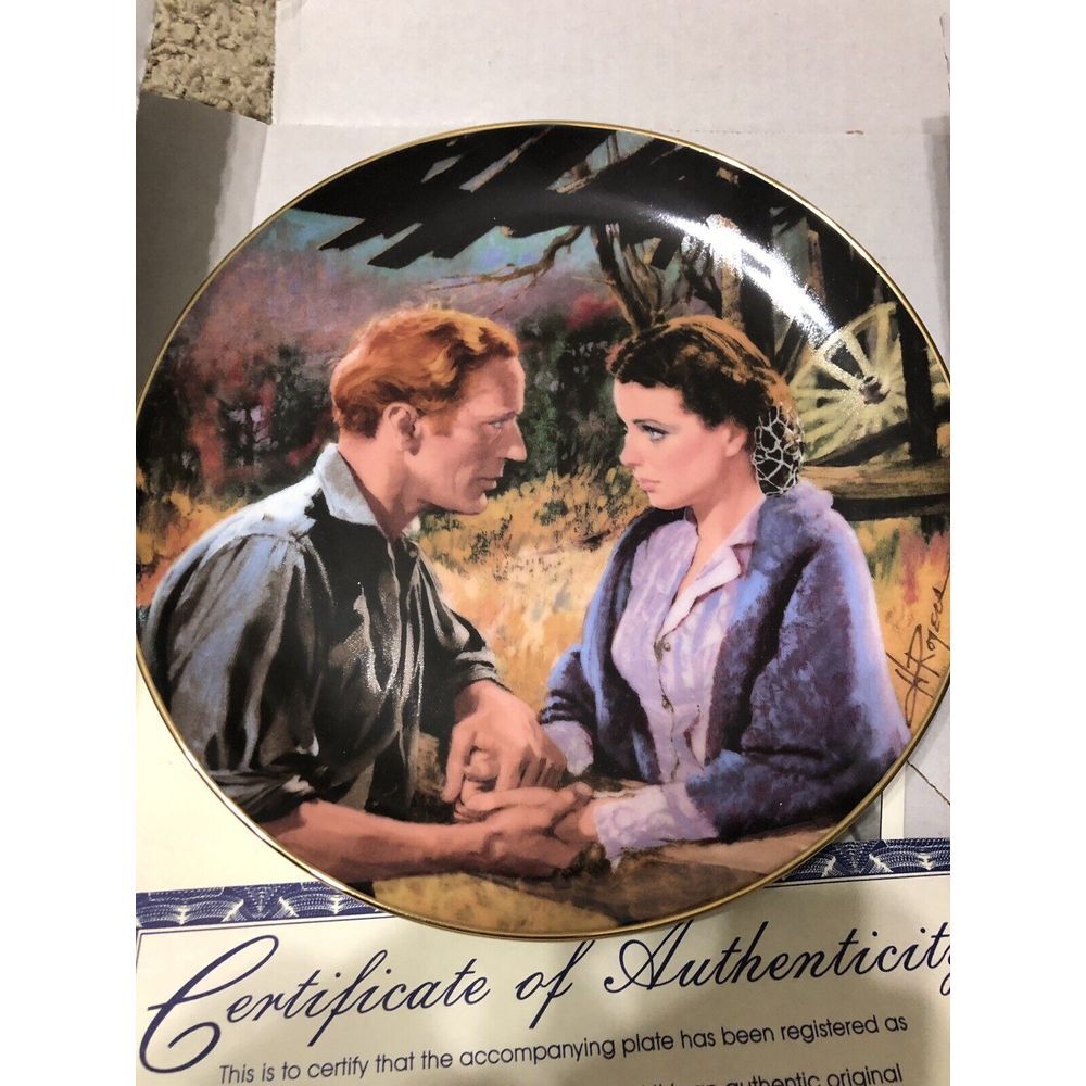 Bradford Exchange: GONE WITH THE WIND PLATE "Scarlett And Ashley After The War "